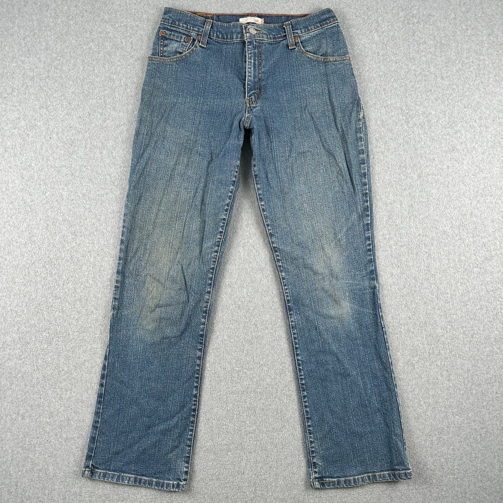 Vintage Levi's Jeans Womens 10M Blue 550‎ Relaxed Boot Cut Stretch Y2K